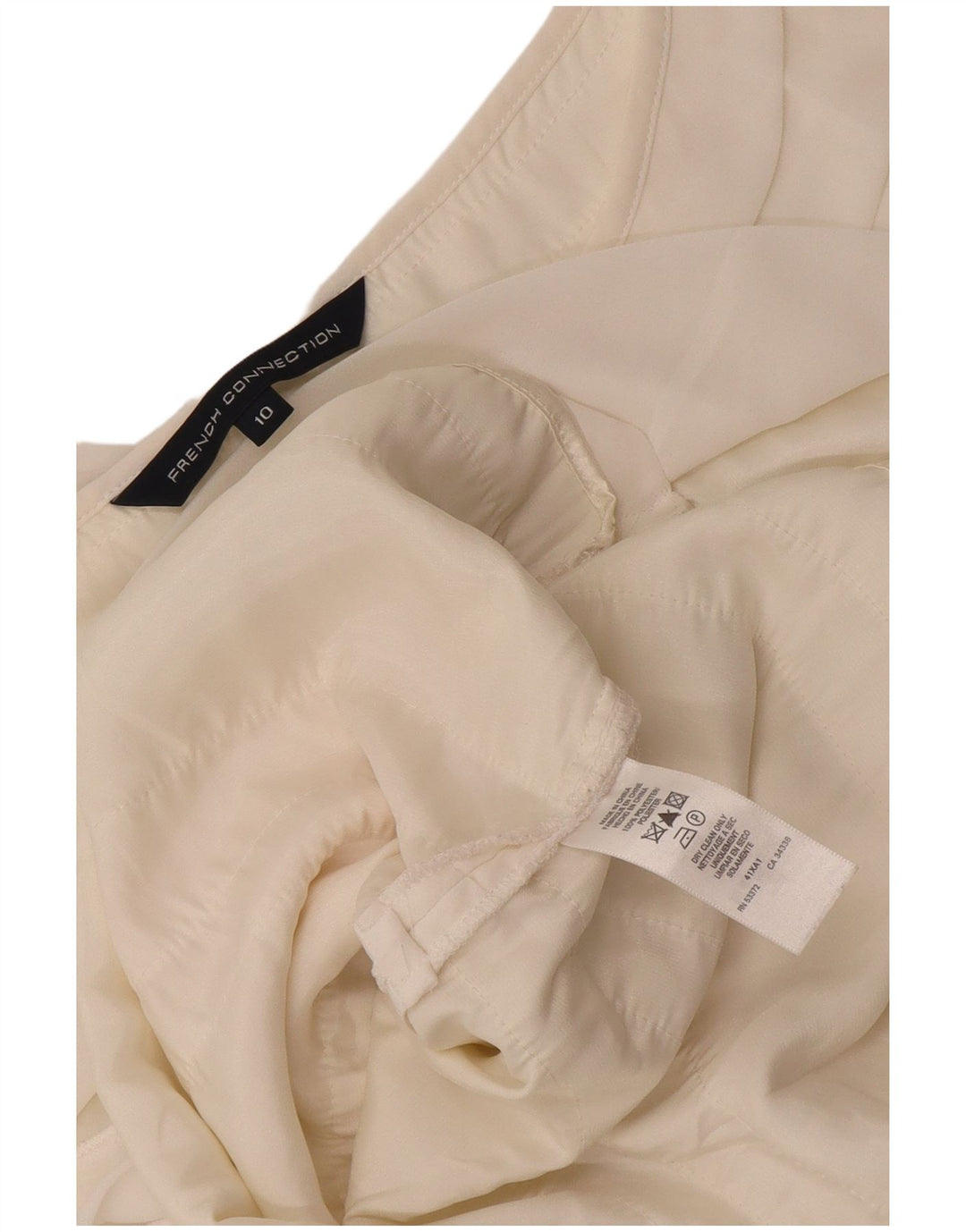 Rochie cu etaje pentru femei French Connection UK 10 Poliester alb mic