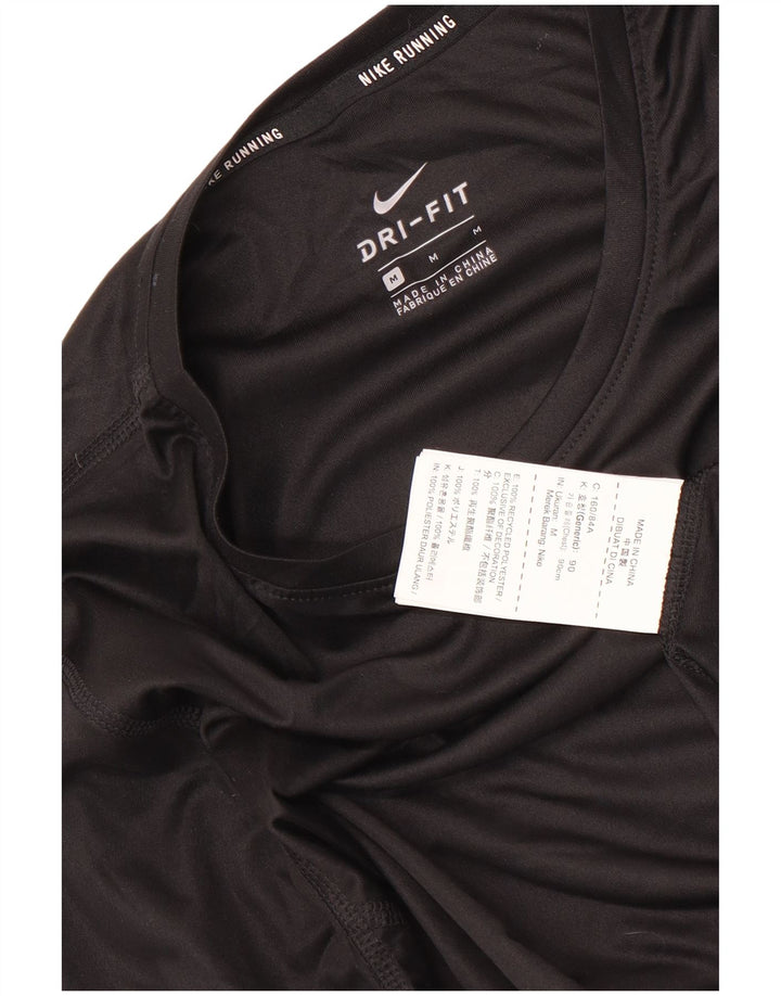 Top cu mânecă lungă pentru femei Dri Fit NIKE UK 12 Poliester mediu negru