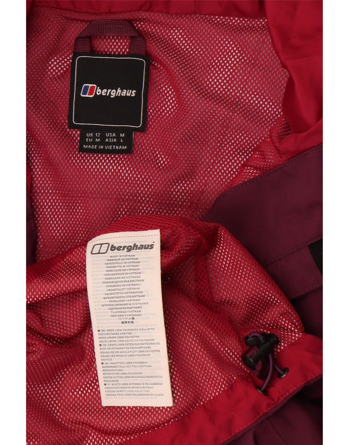 Jachetă de ploaie cu glugă pentru femei Berghaus UK 12 Medium Burgundy Poliamidă