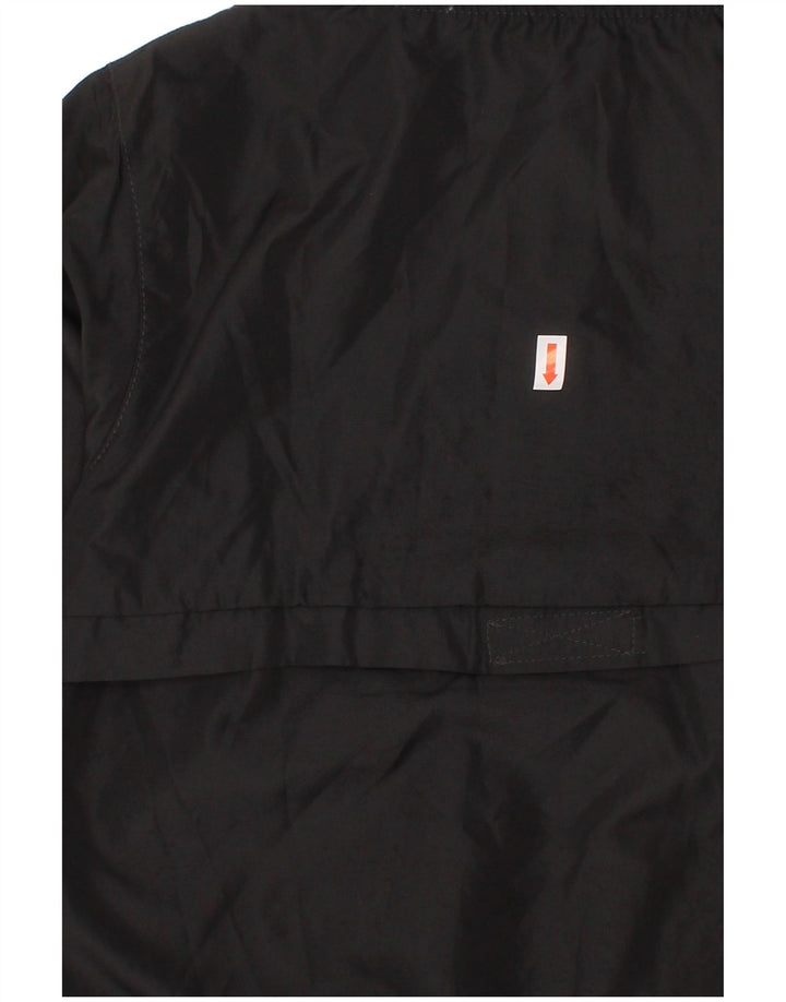 CHAMPION Boys Hooded Graphic Anorak Jacket 4-5 Years Black Polyester