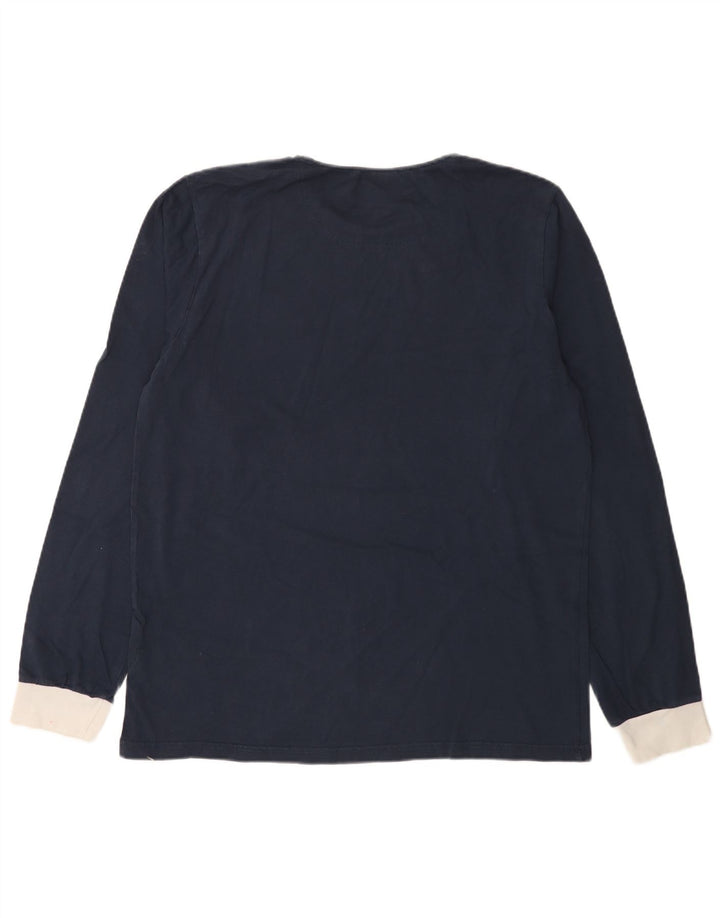 Top pentru bărbați Ellesse cu mânecă lungă mare, albastru bleumarin, bumbac