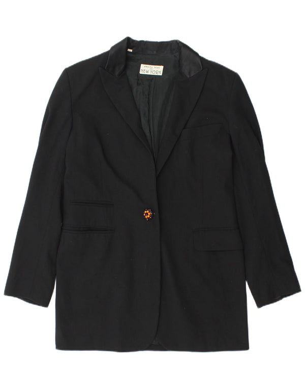 Alberto Biani Jachetă Blazer Femei 1 Buton IT 42 Medium Negru