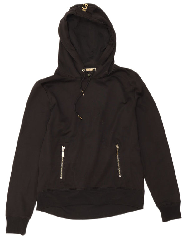 Pulover cu glugă supradimensionat pentru femei Russell Athletic UK 10 Mic Negru
