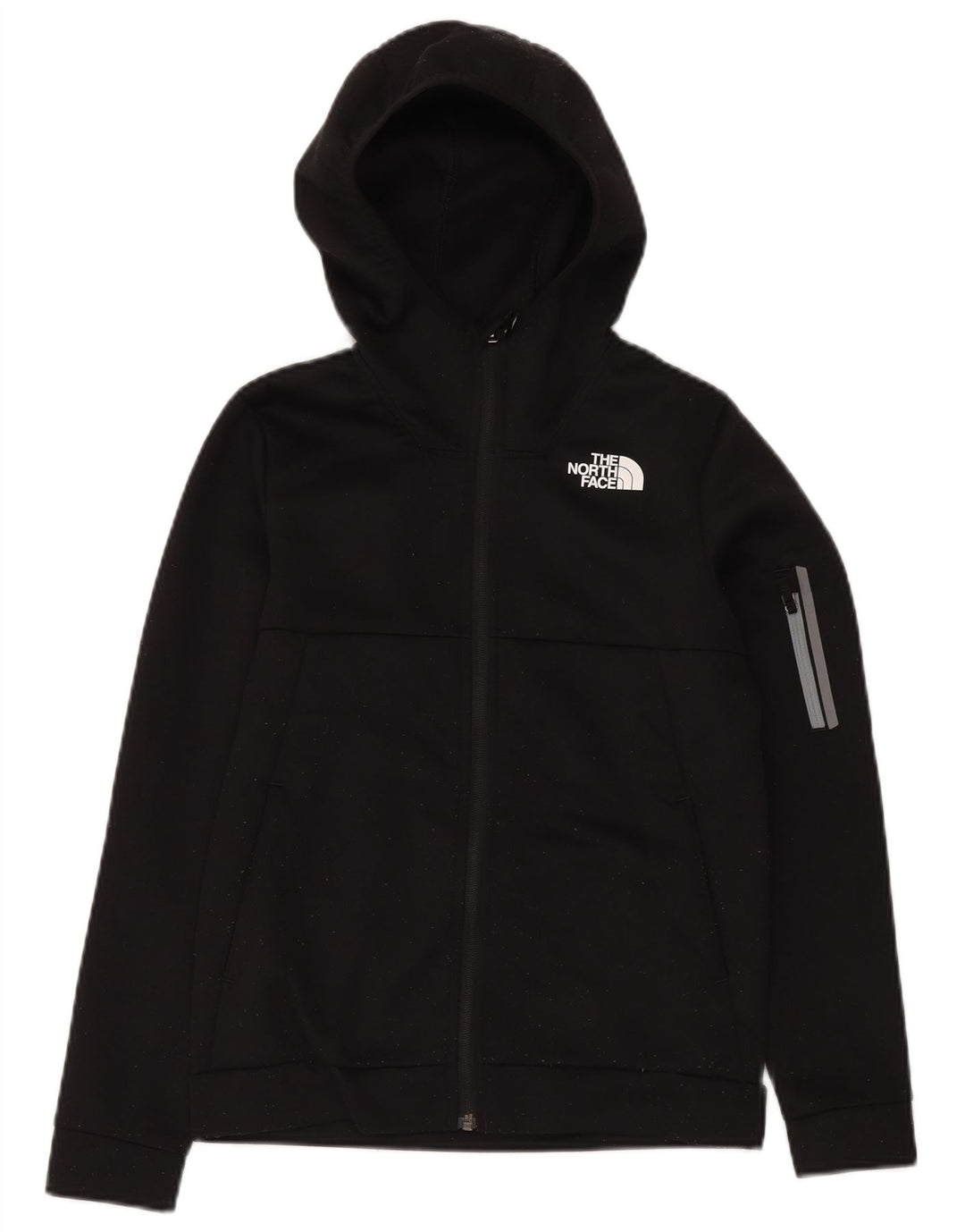 THE NORTH FACE Pulover cu glugă cu fermoar pentru băieți 14-15 ani XL poliester negru