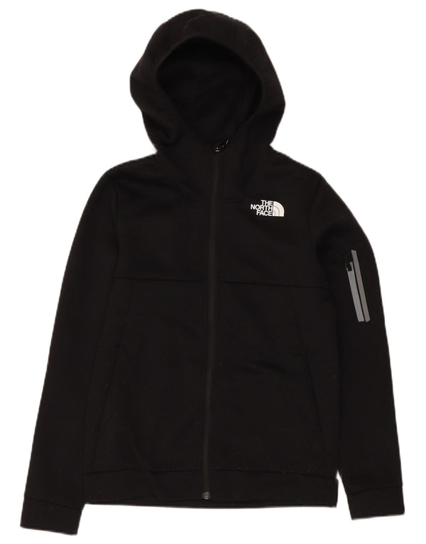 THE NORTH FACE Boys Zip Hoodie Sweater 14-15 Years XL Black Polyester