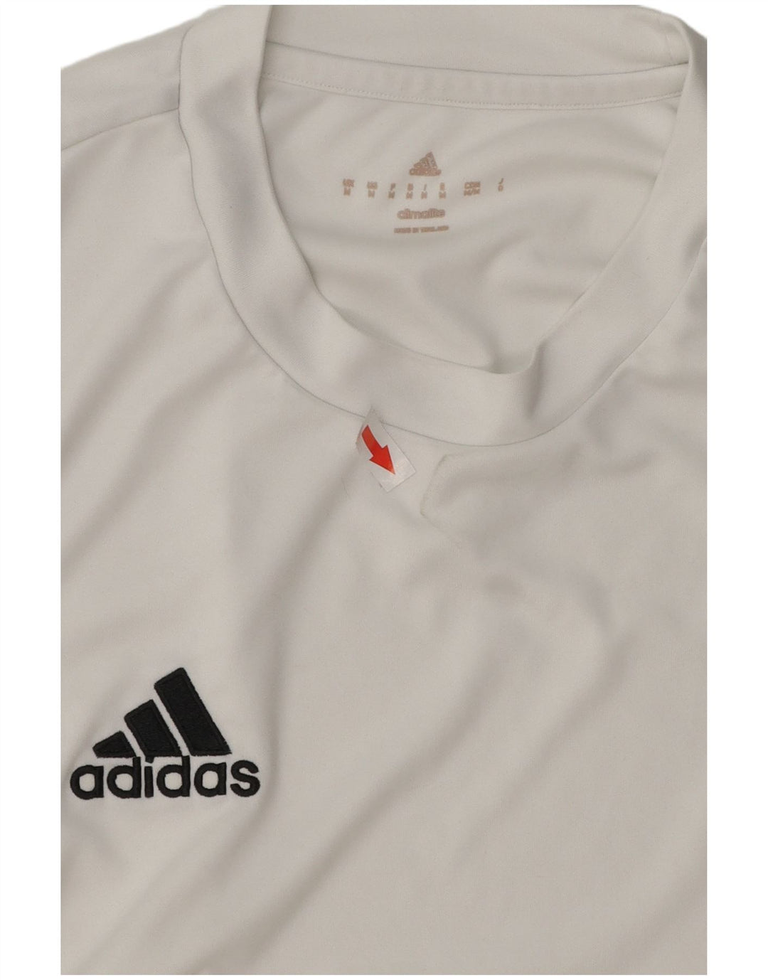 Tricou ADIDAS Climalite pentru bărbați, poliester mediu alb