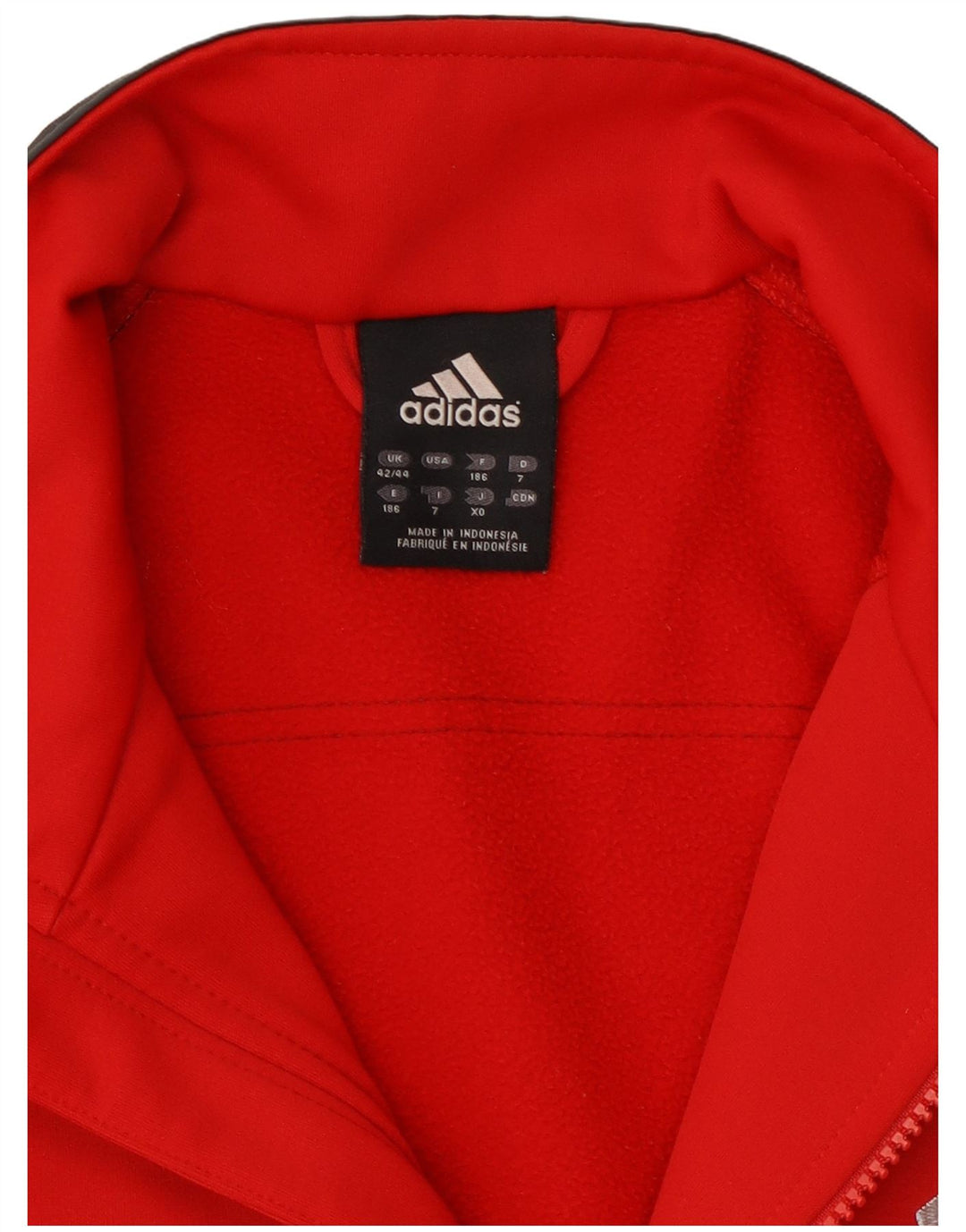 Jachetă de trening Adidas pentru bărbați Marea Britanie 42/44 Poliester color bloc roșu mare