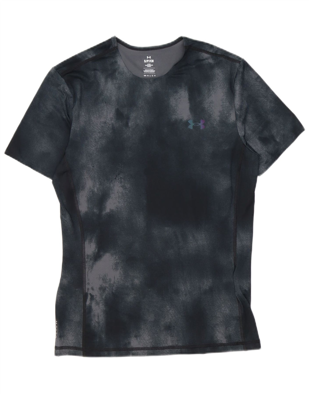 Tricou Under Armour pentru bărbați Top mic negru Tie Dye Poliester