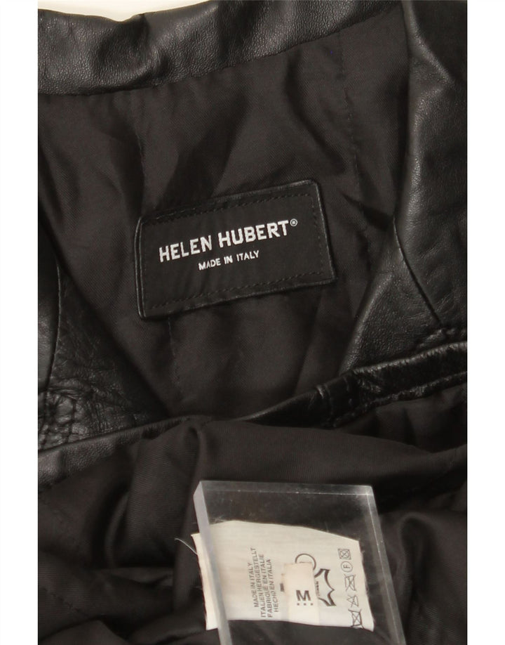 HELEN HUBERT Jachetă de piele pentru bărbați UK 38 Medium Black Leather