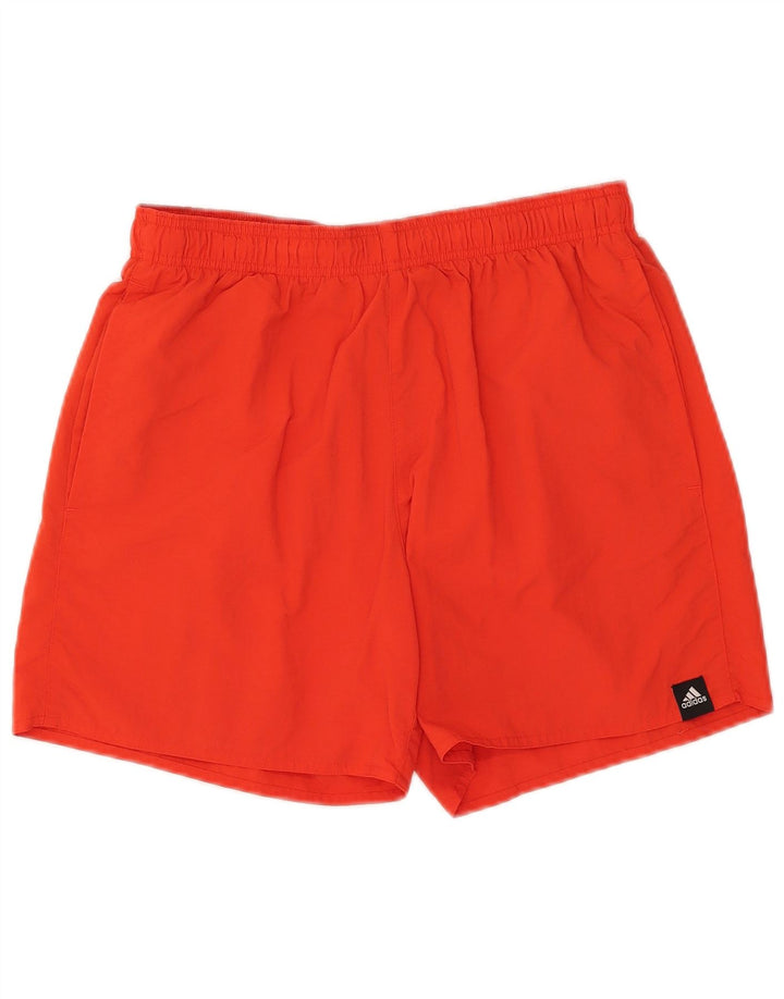 Pantaloni scurți de înot Adidas pentru bărbați, nailon roșu mediu