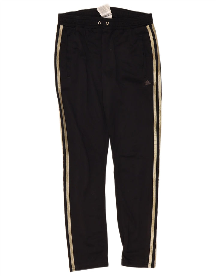 Pantaloni de trening Adidas pentru femei UK 10 Poliester negru mic