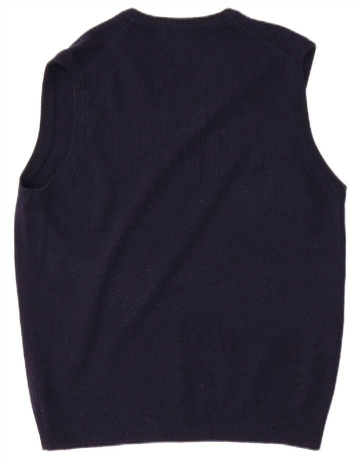 Marks & Spencer Mens Regular Fit Vest Tank Top Lână medie bleumarin