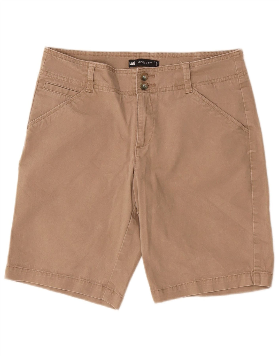 Pantaloni scurți casual LEE pentru femei cu talie medie US 6 Medium W32 bumbac bej