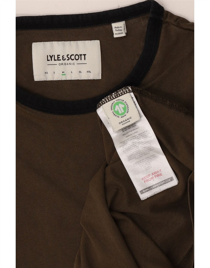 Tricou pentru bărbați Lyle & Scott Top Mediu Kaki Bumbac