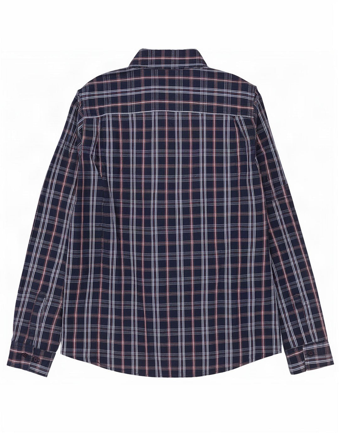 Cămașă pentru bărbați Wrangler, bumbac cu carouri, albastru marin mediu