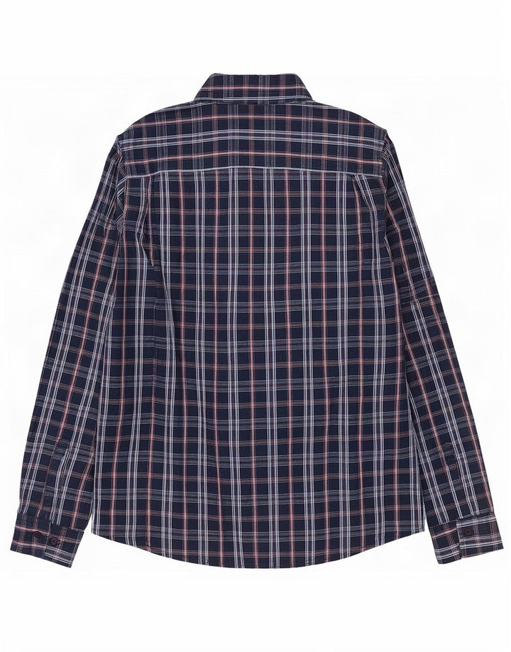 Cămașă pentru bărbați Wrangler, bumbac cu carouri, albastru marin mediu