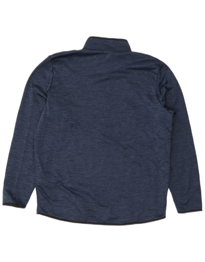Top de trening Under Armour pentru bărbați, cu fermoar, cu gât, mare, bleumarin, pete