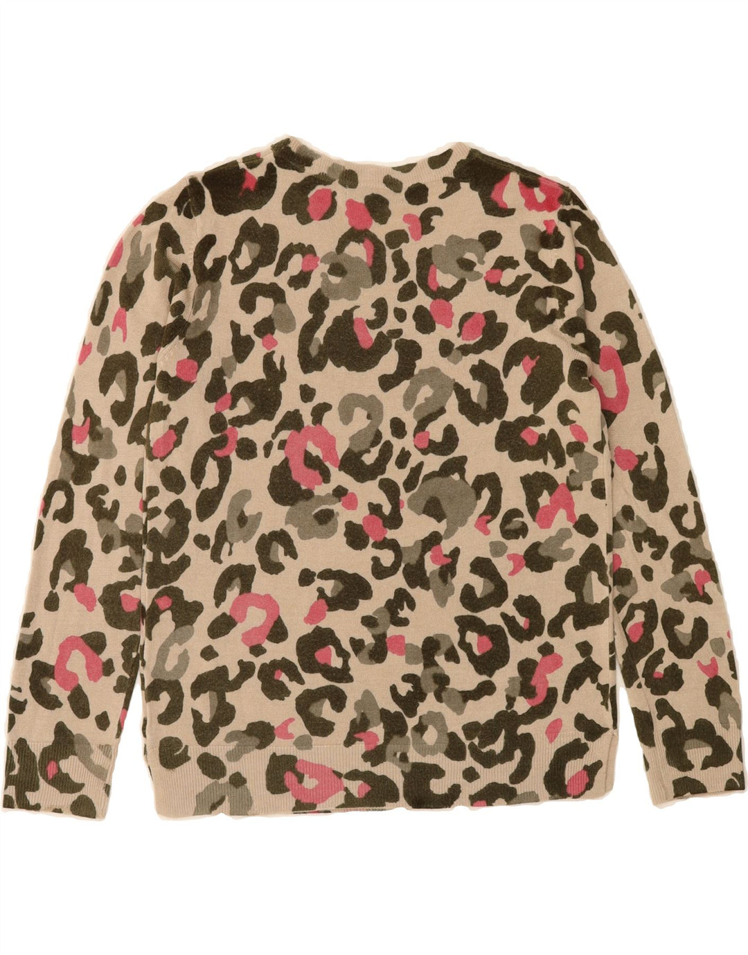 MARKS & SPENCER Womens Crew Neck Jumper Sweater UK 12 Medium Beige Vintage Marks & Spencer and Second-Hand Marks & Spencer from Messina Hembry 