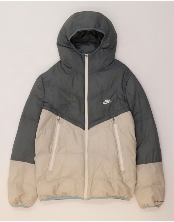 Jachetă căptușită cu glugă pentru bărbați Nike Storm-Fit UK 38 Medium Gri Colorblock