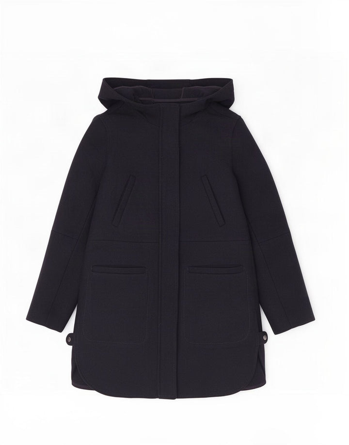 Pardesiu cu glugă pentru femei Zara UK 14 Medium Bleumarin