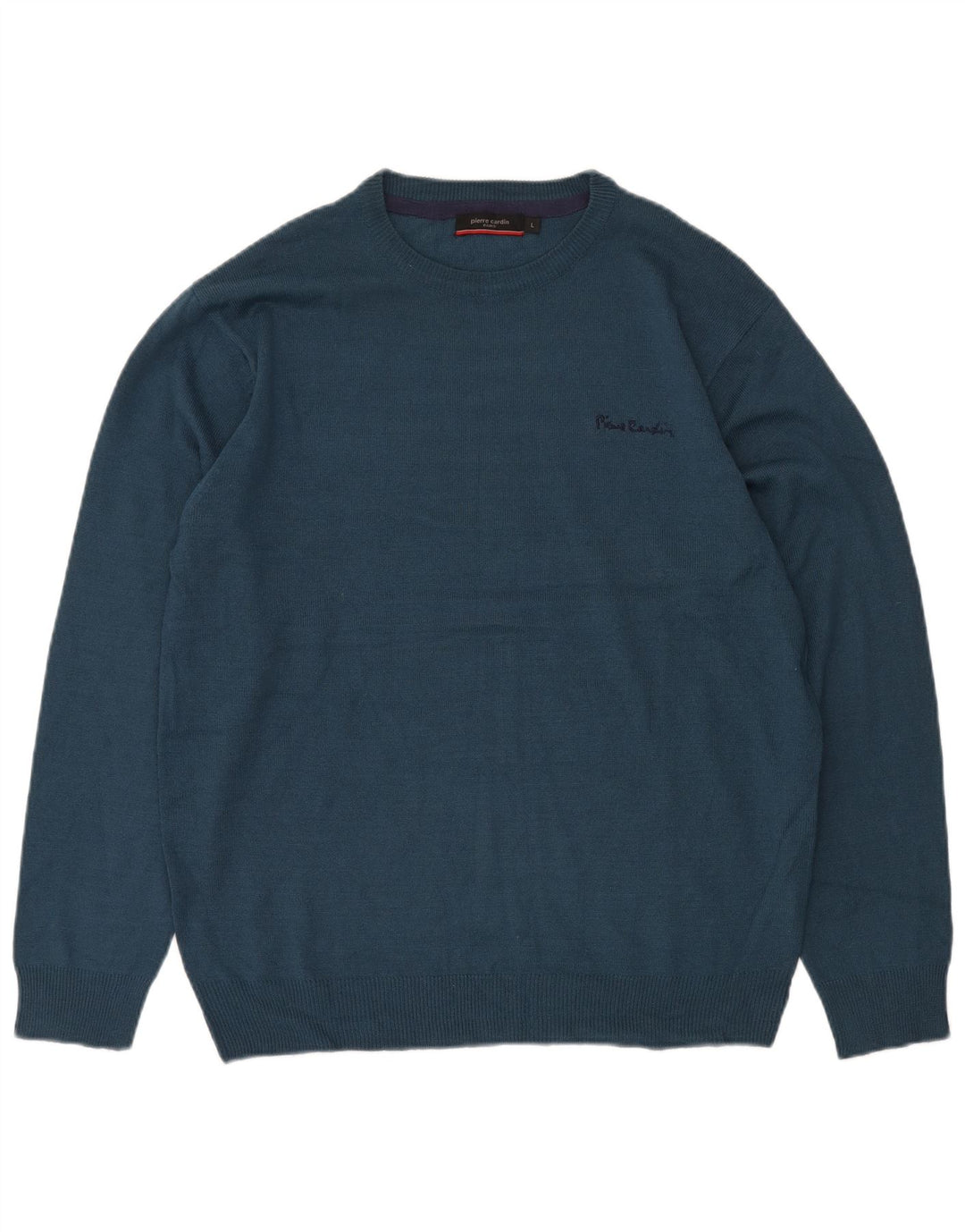 Pierre Cardin Pulover pentru bărbați cu decolteu rotund, mare, acrilic, albastru bleumarin