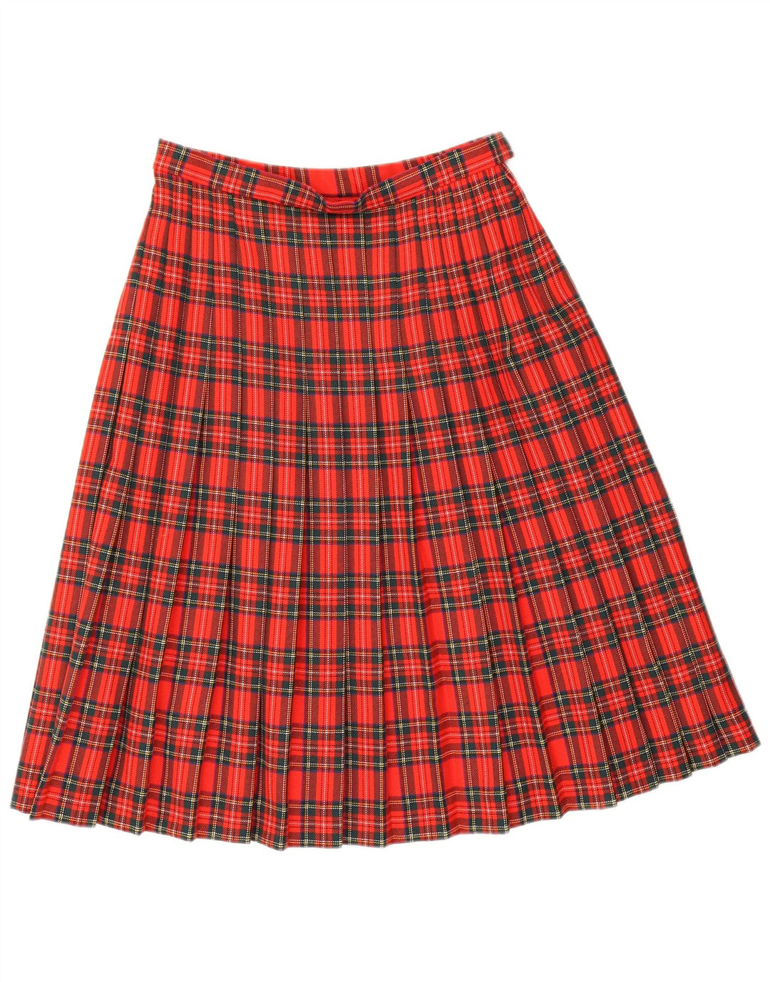 Fusta plisată Vintage pentru femei W28 Medium Red Check