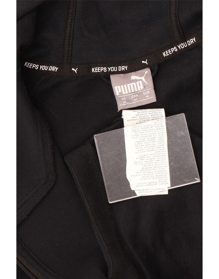 Pulover PUMA pentru femei cu fermoar, UK 14, bumbac mediu negru