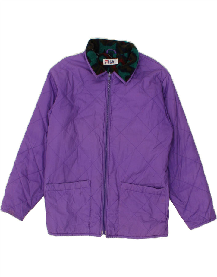 FILA Boys Quilted Jacket 13-14 Years Purple Polyester Vintage Fila and Second-Hand Fila from Messina Hembry 