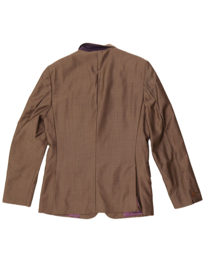 Sacou Ted Baker pentru bărbați, cu 2 nasturi, lână, gri mediu