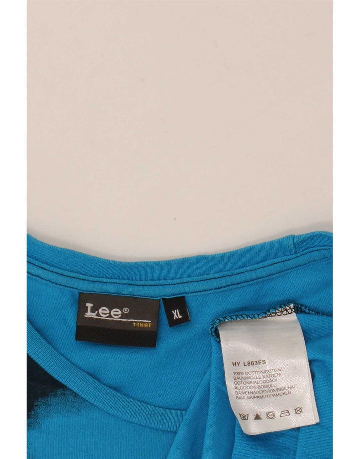 Tricou grafic pentru bărbați Lee Top XL Bumbac albastru