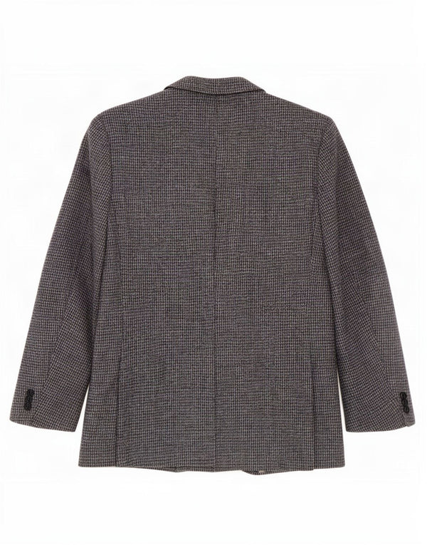 Jachetă pentru bărbați Harris Tweed, cu o formă regulată, mărimea 44, picior de găină mare, albastru