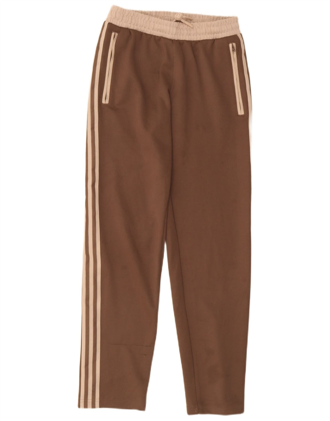 Pantaloni de trening pentru bărbați Adidas, maro, poliester color bloc