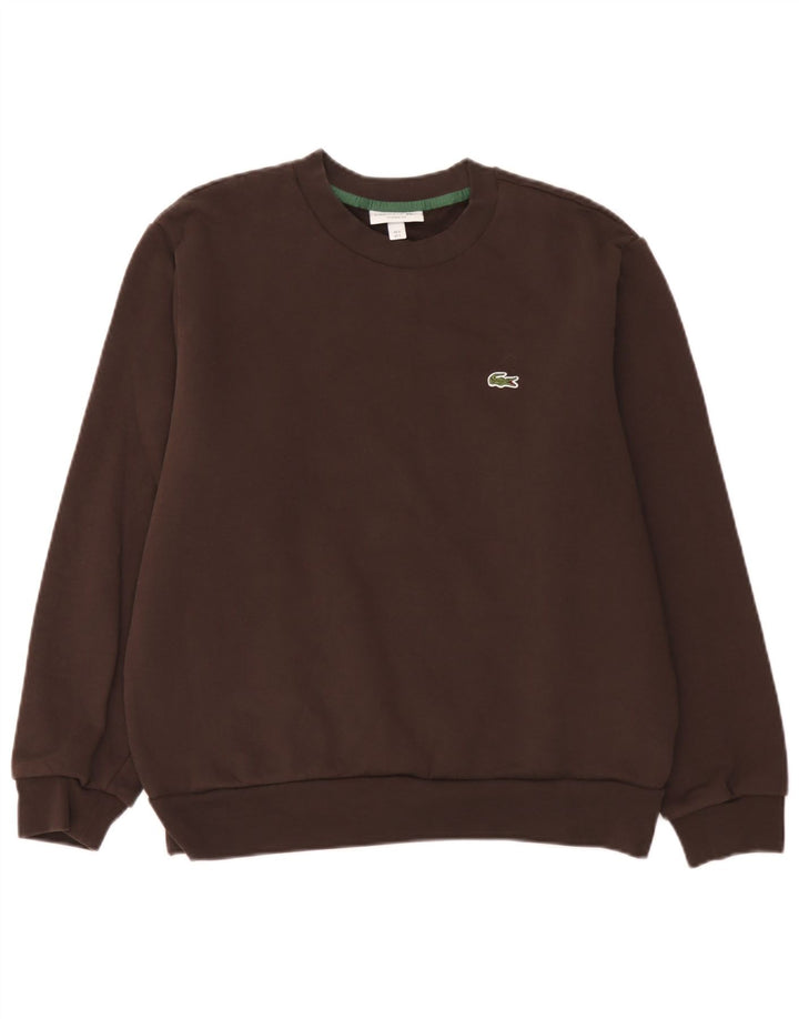 Hanorac pentru bărbați Lacoste Classic Fit Jumper Mărimea 5 Bumbac maro mare