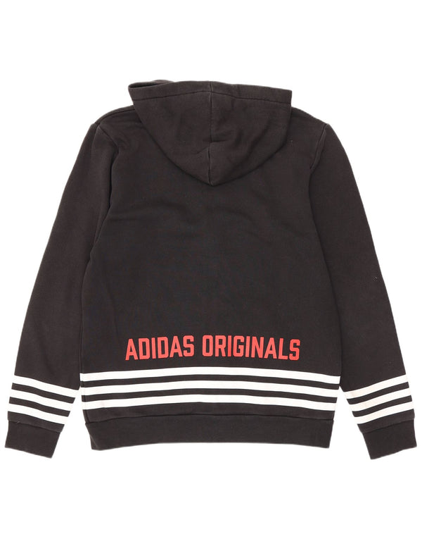 Adidas pentru bărbați Graphic Zip Hoodie Pulover Medium Negru Bumbac Sport