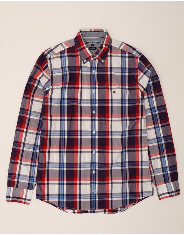 Cămașă pentru bărbați Tommy Hilfiger New York Fit, bumbac mediu cu carouri multicolore