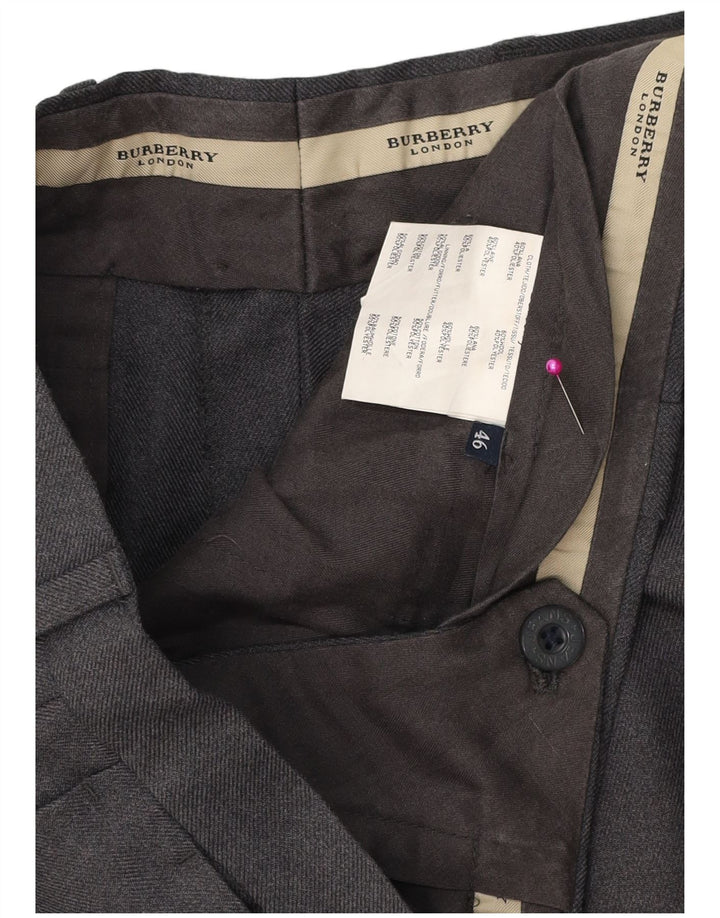 Pantaloni de costum pentru bărbați Burberry IT 46 Small W34 L30 Gri Poliester