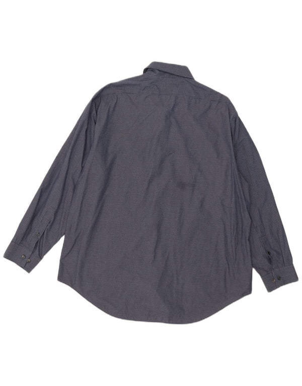 Cămașă pentru bărbați Calvin Klein Slim Fit Mărimea 17 1/2 XL, bumbac vichy, albastru bleumarin