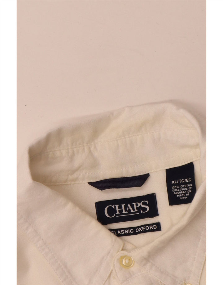 Cămașă clasică Oxford pentru bărbați Chaps XL, bumbac alb