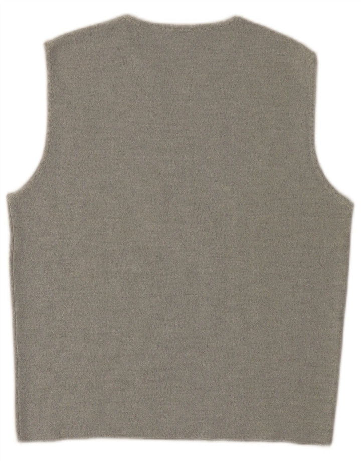 CALVIN KLEIN JEANS Vestă de damă Tank Top UK 14 Lână mare gri