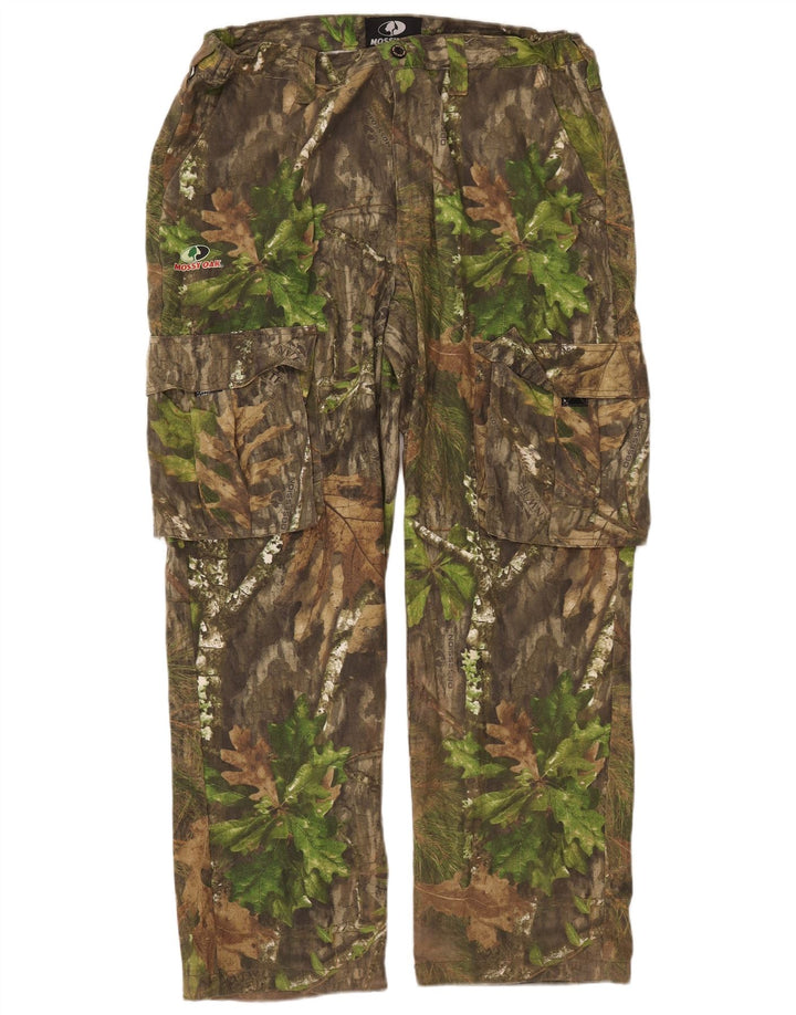 Pantaloni cargo drepti pentru bărbați MOSSY OAK W38 L31 bumbac camuflaj kaki