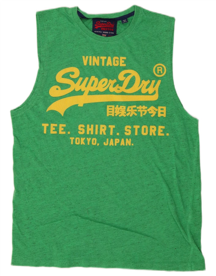 Tricou grafic pentru bărbați SUPERDRY Top mare din bumbac cu pete verzi