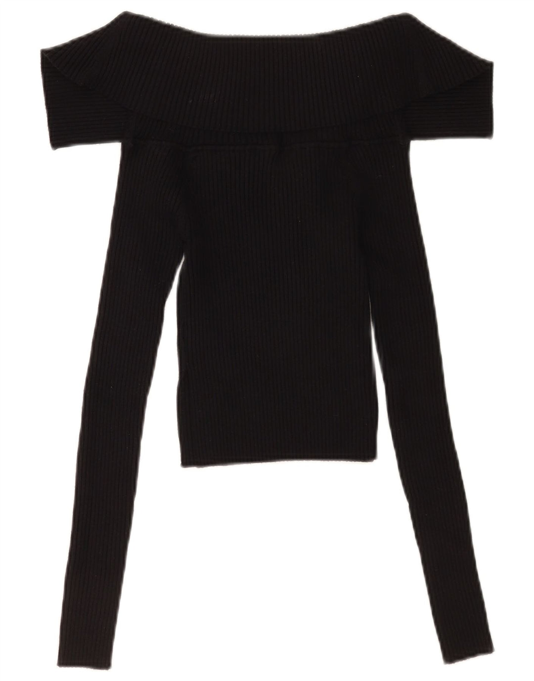 Crop Top pentru femei Zara cu mânecă lungă UK 8 Mic Negru