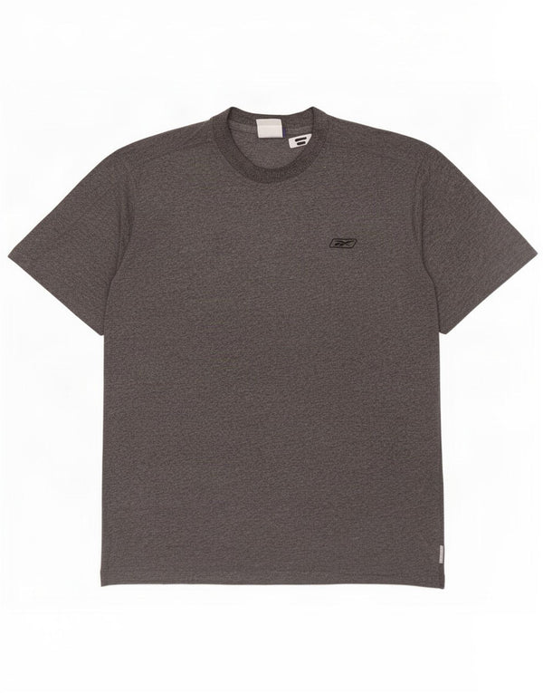Reebok Mens T-Shirt Top Large Grey Flecked Cotton