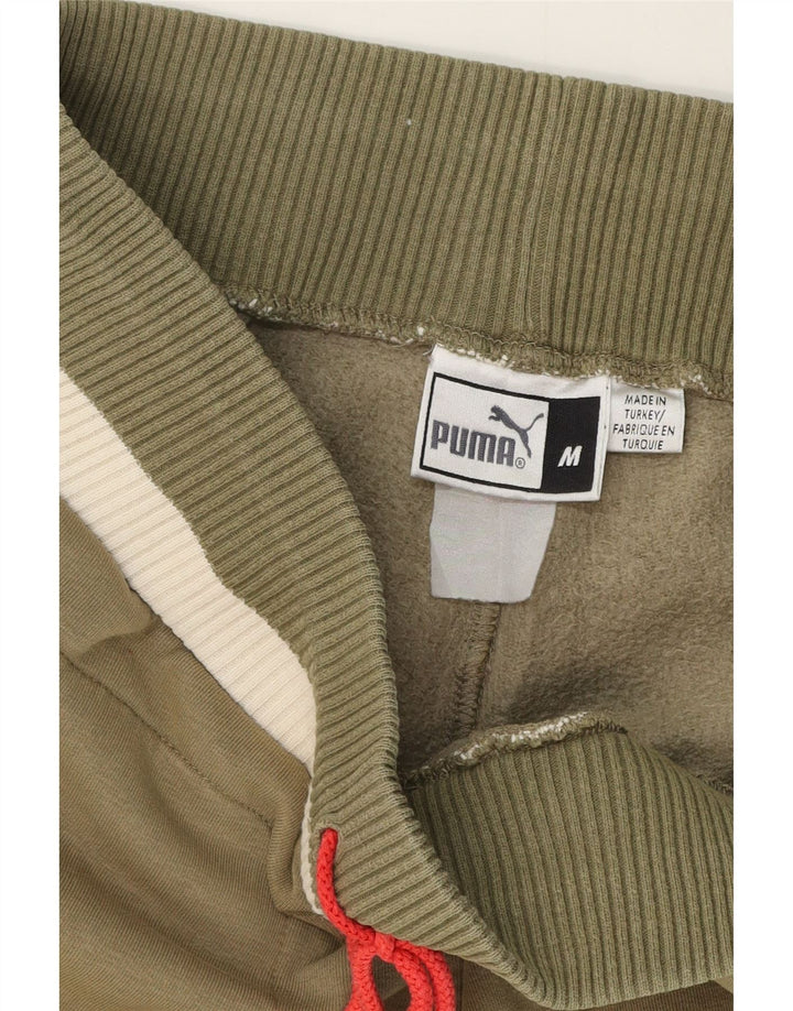 Pantaloni de trening Puma pentru bărbați, mediu kaki, color block