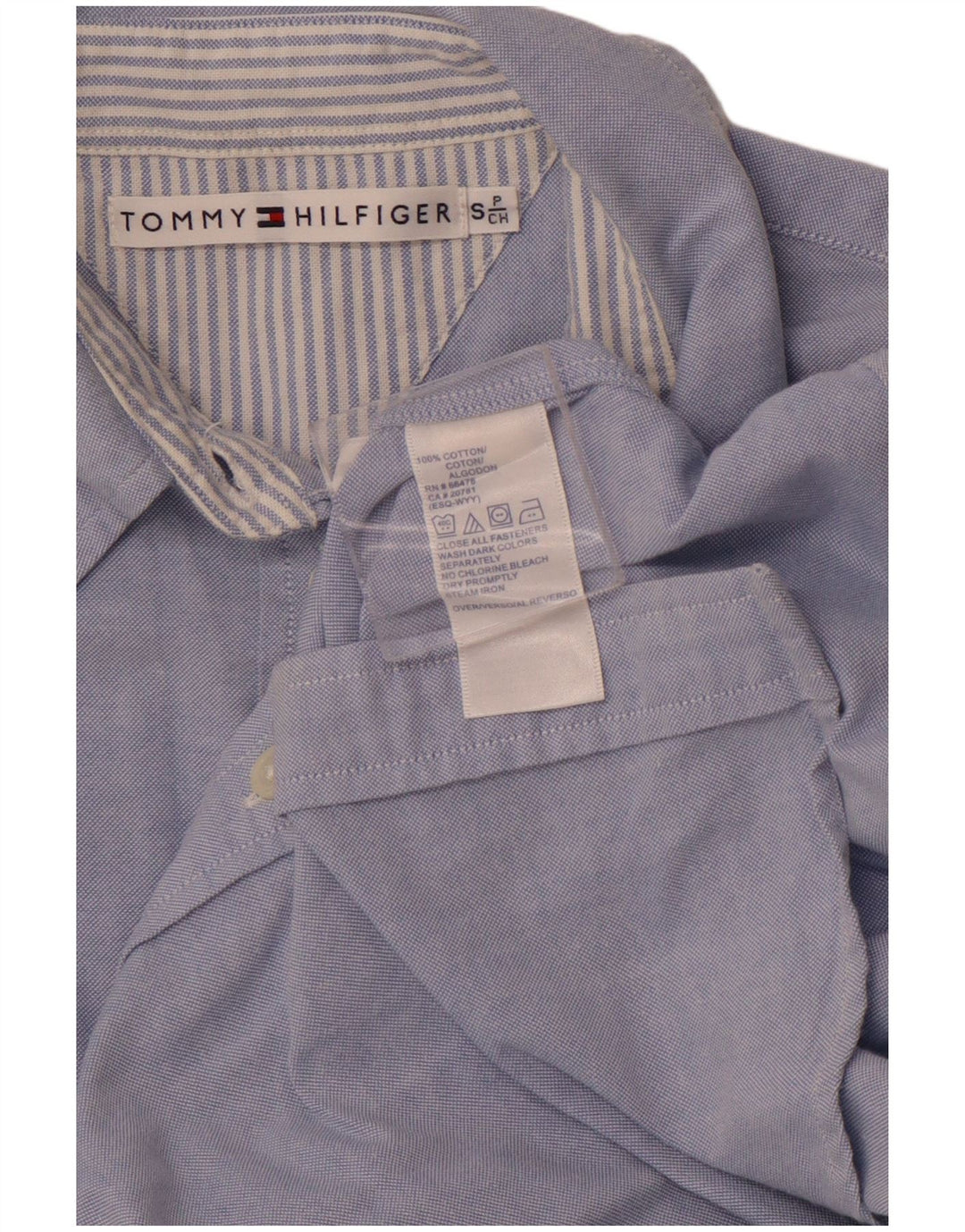 TOMMY HILFIGER Cămașă pentru femei UK 10 Small Blue Bumbac