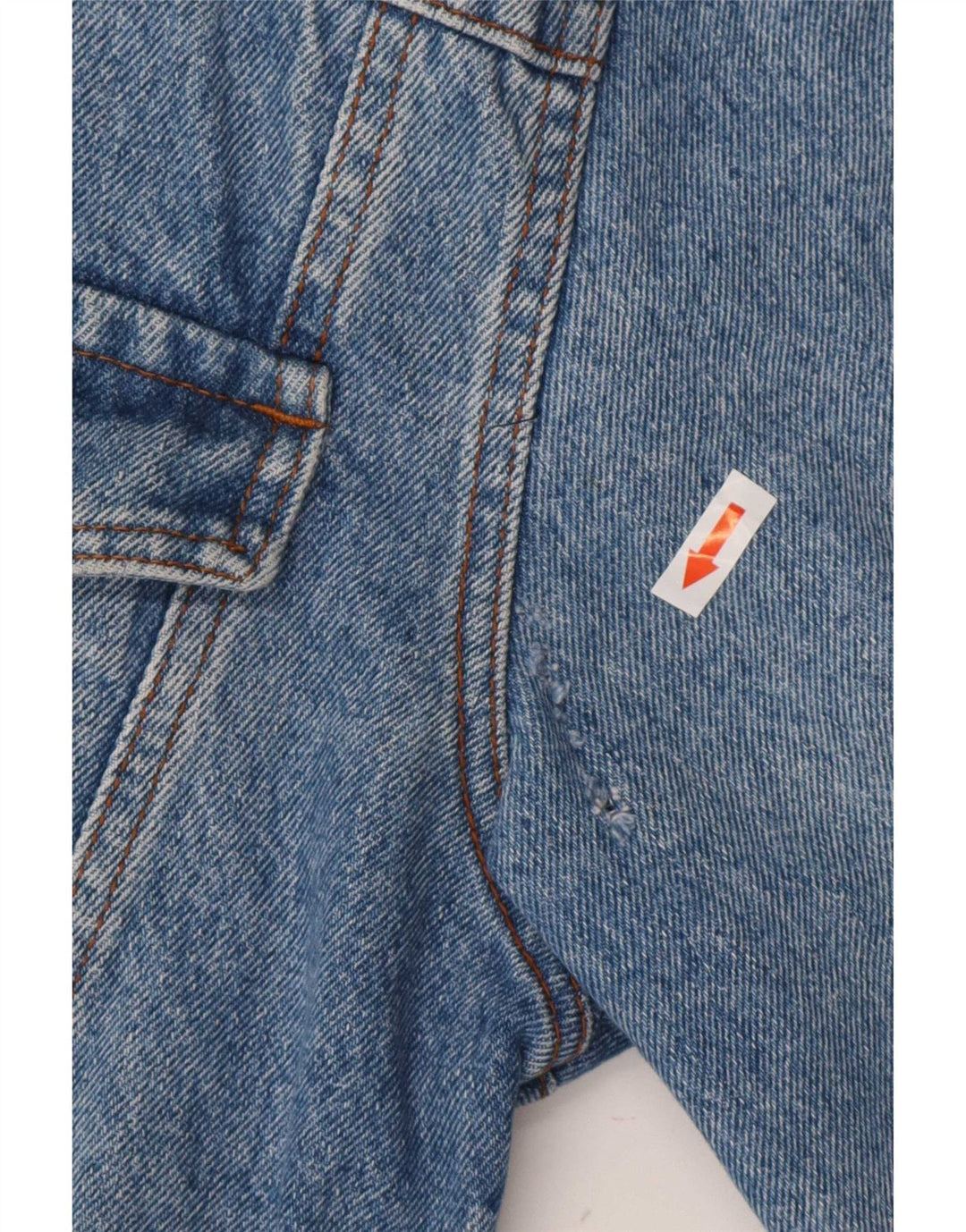 Jachetă de denim crop vintage pentru femei UK 16 Large Blue