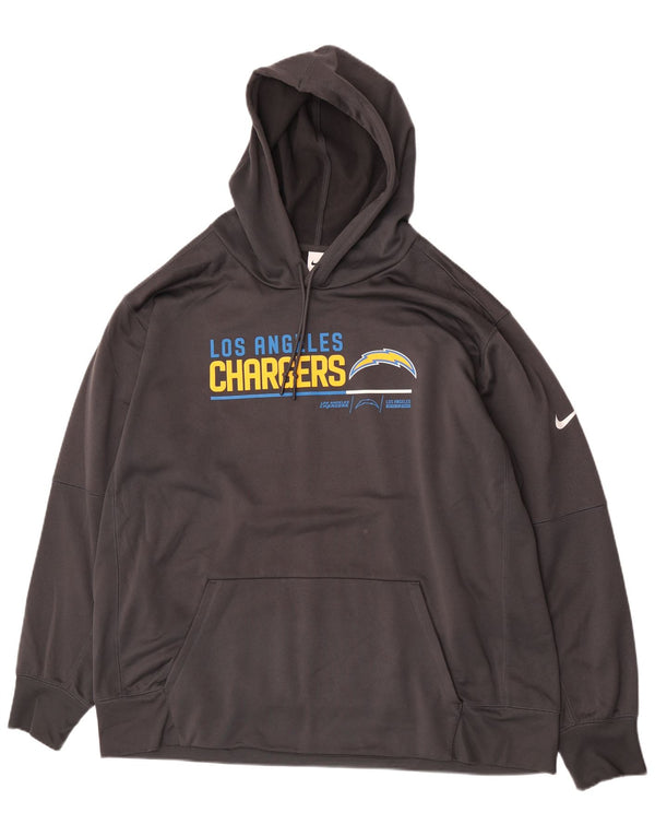 Pulover Nike pentru bărbați Los Angeles Chargers Graphic Hoodie 3XL poliester gri