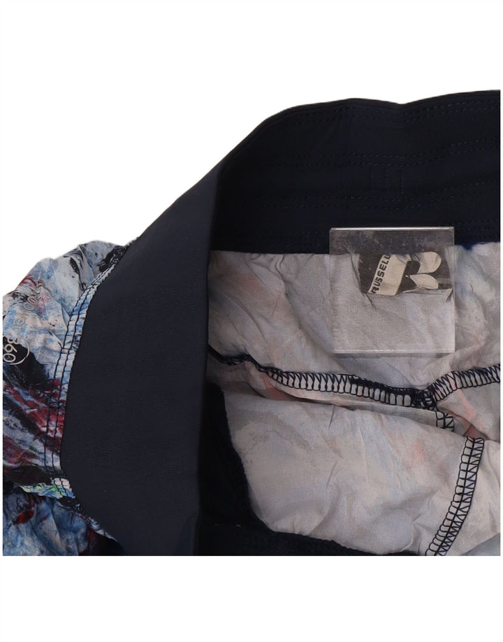 Pantaloni scurți sport pentru bărbați Russell Athletic, mediu bleumarin Tie Dye