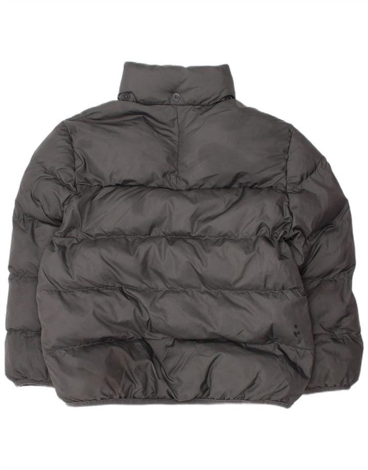 ADIDAS Boys Padded Jacket 6-7 Years Grey Polyester