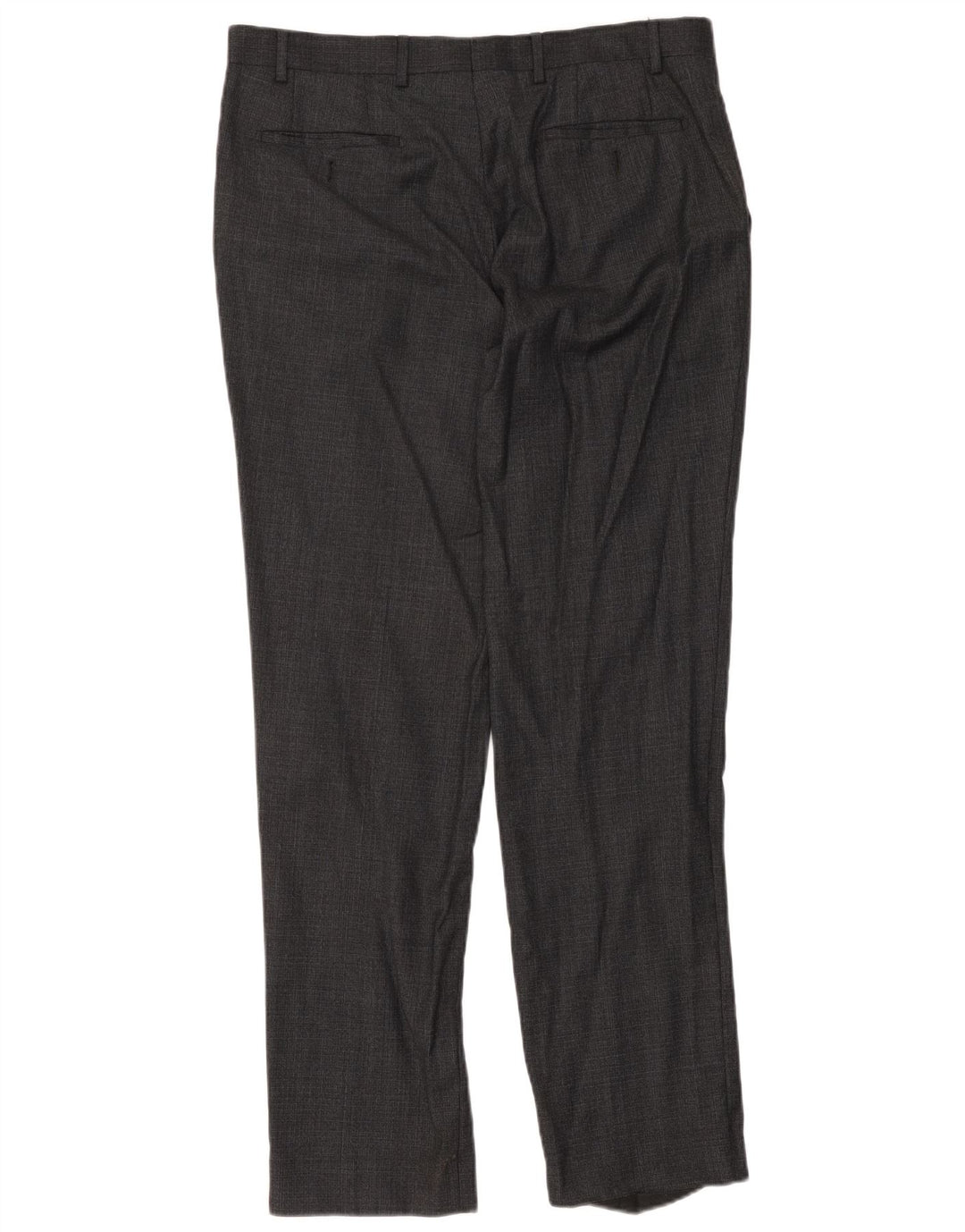 Marks & Spencer Pantaloni de costum drept autograf pentru bărbați L36 L33 Lână gri